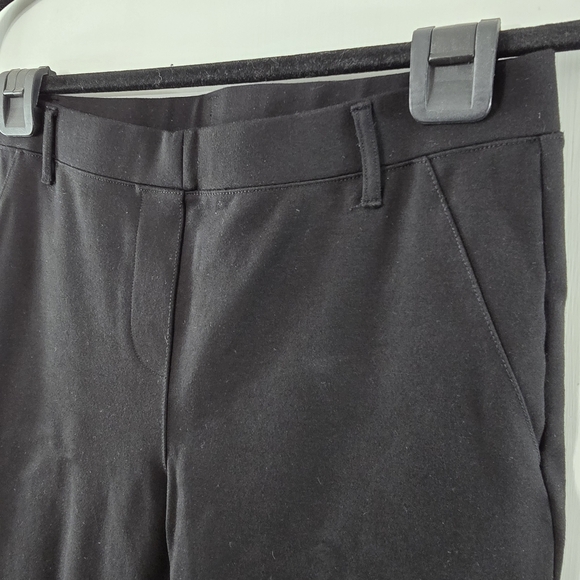 Quince Ultra Stretch Ponte Straight Leg Pants Trousers Solid Black Size M Petite - Picture 5 of 12